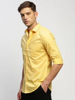 Men Yellow Solid Shirt-FERRERO-1649-Yellow