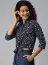 Women's Printed Navy Blue Top-AE-3330187-Navybluewhite