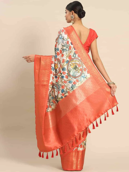 Bold Statement Saree-SZ-DGPS3-WHT-1308