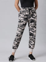 Women Taupe Camouflage Track Pant-AE-1814-Taupegrey