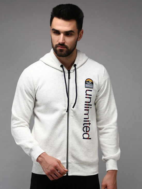 Men White Solid Sweatshirt-OTSS-29-White