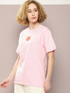 Dillinger Pink Graphic Oversized T-Shirt-WMNCR430PINK-XS