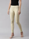 Women's Gold Solid Leggings-AC-032-Gold