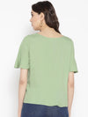 Front Surplice Top in Pista Green