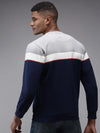 Men Blue Colourblock Sweatshirt-OTRS-6-1-Navyblue