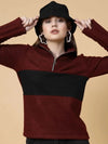 Rigo Colorblock High Neck Sweatshirt