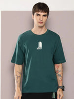 Dillinger Green Graphic Oversized T-shirt-DLMOV239BSM-S