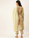 Women's Cream Printed Kurta Sets-GW-2434-Cream