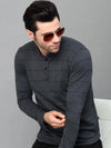 Rigo Striped Henley Neck Full Sleeve T-Shirt-HT07221143-L