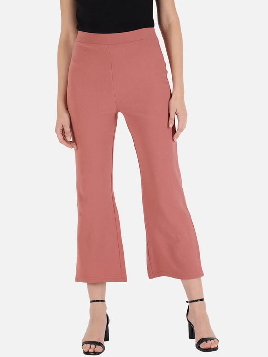 Pink Cropped Bootcut Pants