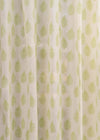 Floating Ferns 100% Sheer floral curtain for Living room & bedroom - Light filtering - Green - Pack of 1-230423029