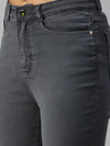 Women's Grey Solid Straight Fit Denim Jeans-IM-9795B-Grey