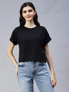 Rigo Cap Sleeves Poly Corduroy Crop Top-WTOP358-1398-L