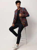 Men Multi Printed Casual Blazers-SOBLZ-080-6-Multi