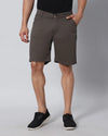 Solid Stretchable Shorts with 3 pockets-Grey-HS6015-30