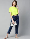 Neon Green Just-Another-Day Crop T-Shirt