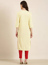 Women Yellow Geometrical Straight Kurta-NJ-3434299-Yellow