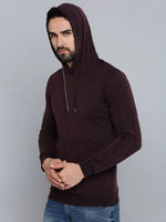 Men Purple Solid Sweatshirt-MSK-S-1866-Violet