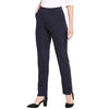 Smarty Pants Women's Cotton Lycra Straight Leg Navy Blue Color Formal Trouser