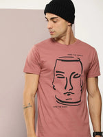 Dillinger Pink Graphic Regular T-Shirt-DLCR18146WRS-S