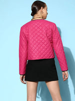 Women Solid Standard Fuschia Jacket