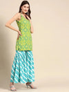 Sharara with kurta in Lime Green