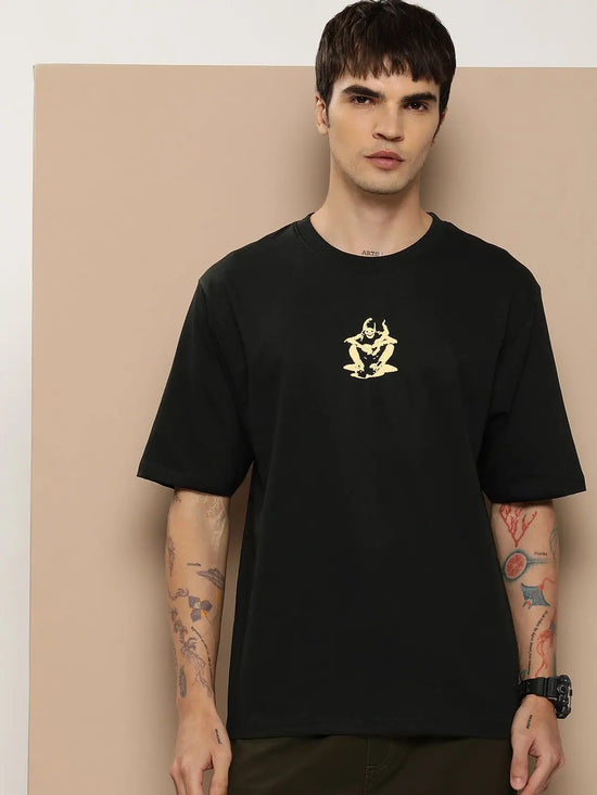 Difference of Opinion Black Graphic Oversized T-Shirt-DOOVR211BLK-S