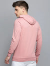 Men Pink Solid Casual Hoodie-EX-6001-Pink