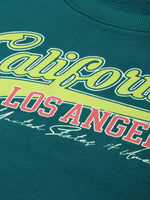 Dillinger Green Typographic Oversized Sweatshirt-DLWMNSWT022BGRN-XS