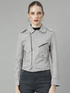 Women Grey Solid Tailored Jacket-CHN-953-Grey