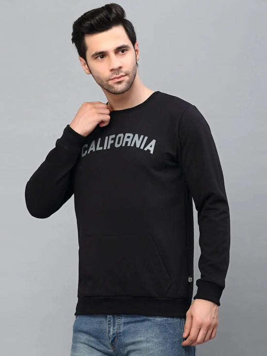 Rigo Printed Round Neck Fleece Sweatshirt-SW07221129-L