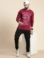 Dillinger Maroon Graphic Regular T-shirt-DLGRFS039MRN-S