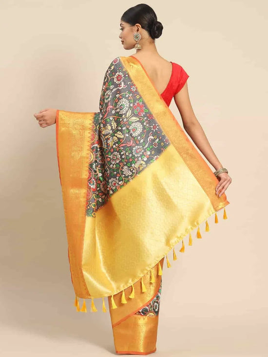 Regal Wedding Drape Saree-SZ-DGPS3-BL-1316