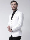 Hangup Men Standard Solid Men Formalwear-WhiteTuxedoBlazer