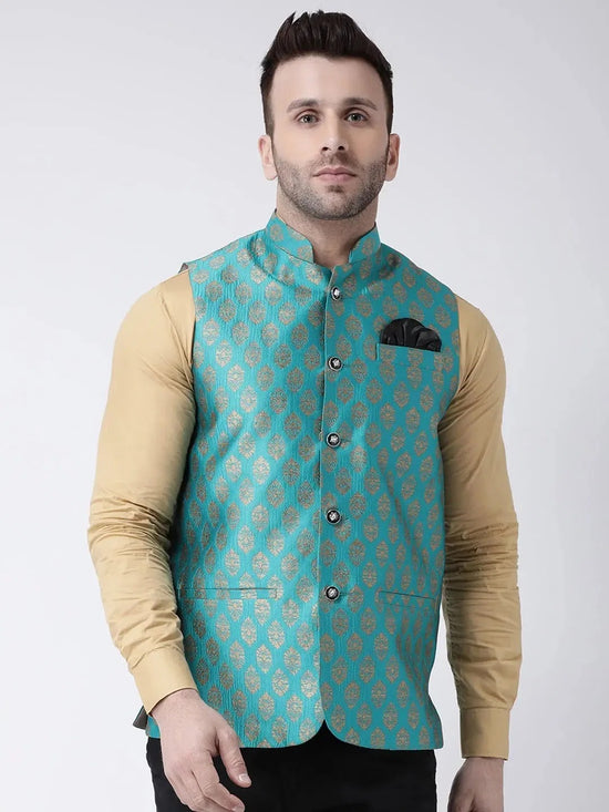 Hangup Men Standard Solid Men's Indian Wear-124AJacquardNehru