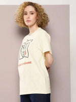 Dillinger Off White Graphic Oversized T-Shirt-WMNCR460WWHT-XS