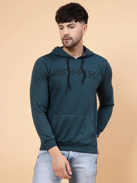 Rigo Printed Hooded Fleece Sweatshirt