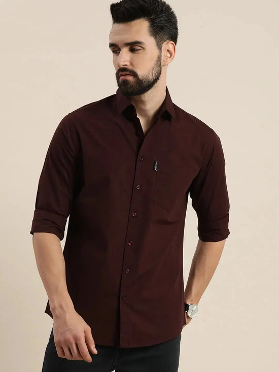 Dillinger Men's Wine Solid Shirt