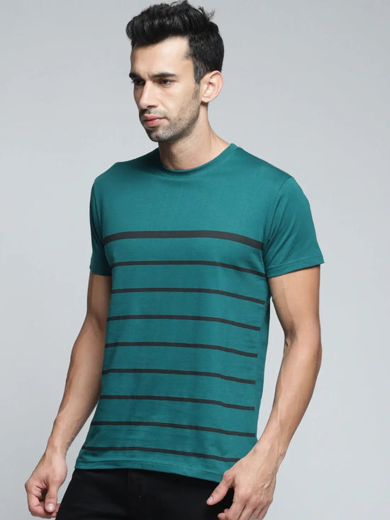 Dillinger Men's Stripes Printed T-Shirt