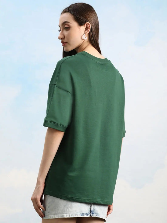 Dillinger Green Graphic Oversized Drop shoulder T-shirt