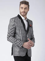 Hangup Men Standard Checkered Men Formalwear-F2_Tux_Blazer