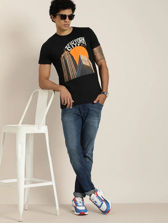 Dillinger Black Graphic Regular T-Shirt-DLCR18106BLK-S