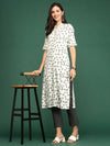 Women's Off White Printed Straight Kurta-SKC-3355-Offwhite