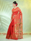 Red Cotton Saree With Nakshi Zari Borders-MA66BCT431600030