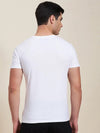 Men White Vertical MASCLN Slim Fit T-Shirt