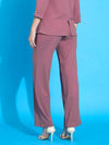 Women Pink Front Darted Pants