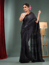 Black Matka Handwoven Saree With Shibori Print-MA50MT062200059