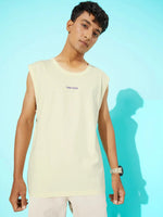 Dillinger Off White Sleeveless Graphic Oversized T-shirt