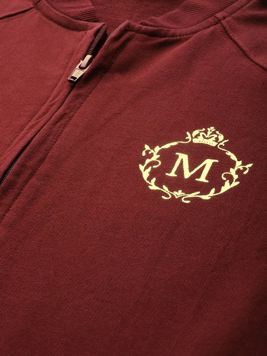 Front open Sweatshirt in Wine