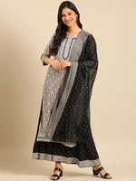 Women's Grey Printed Kurta Set-GW-3241-B-Grey